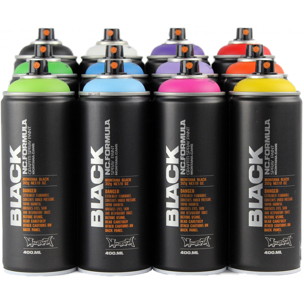 Montana BLACK Fluorescent Spray Paint 400ml 