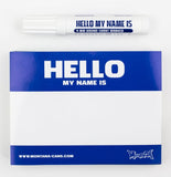 Montana 'Hello My Name Is' BLUE Stickers -Pack of 100 + Pen